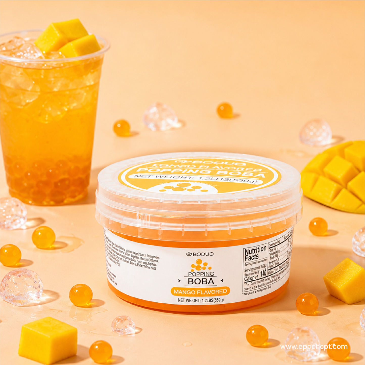 Mango Popping Boba | 1.2 LB (550G)
