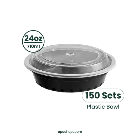 723 | 24oz PP Noodle Bowl | Black or White | 150 Sets
