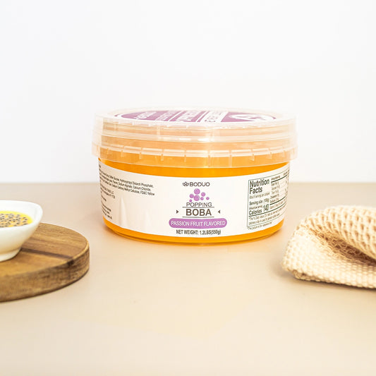 Passion Fruit Popping Boba | 1.2 LB (550G)