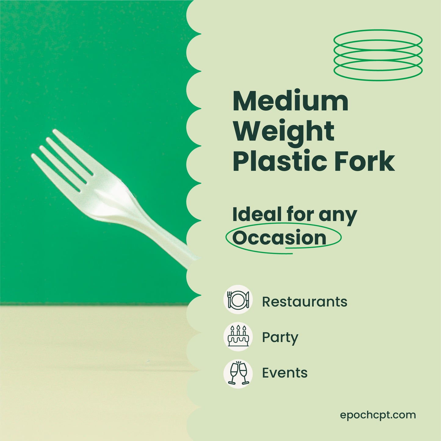 Medium Weight White Plastic Forks | Disposable Cutlery | 1000 pcs