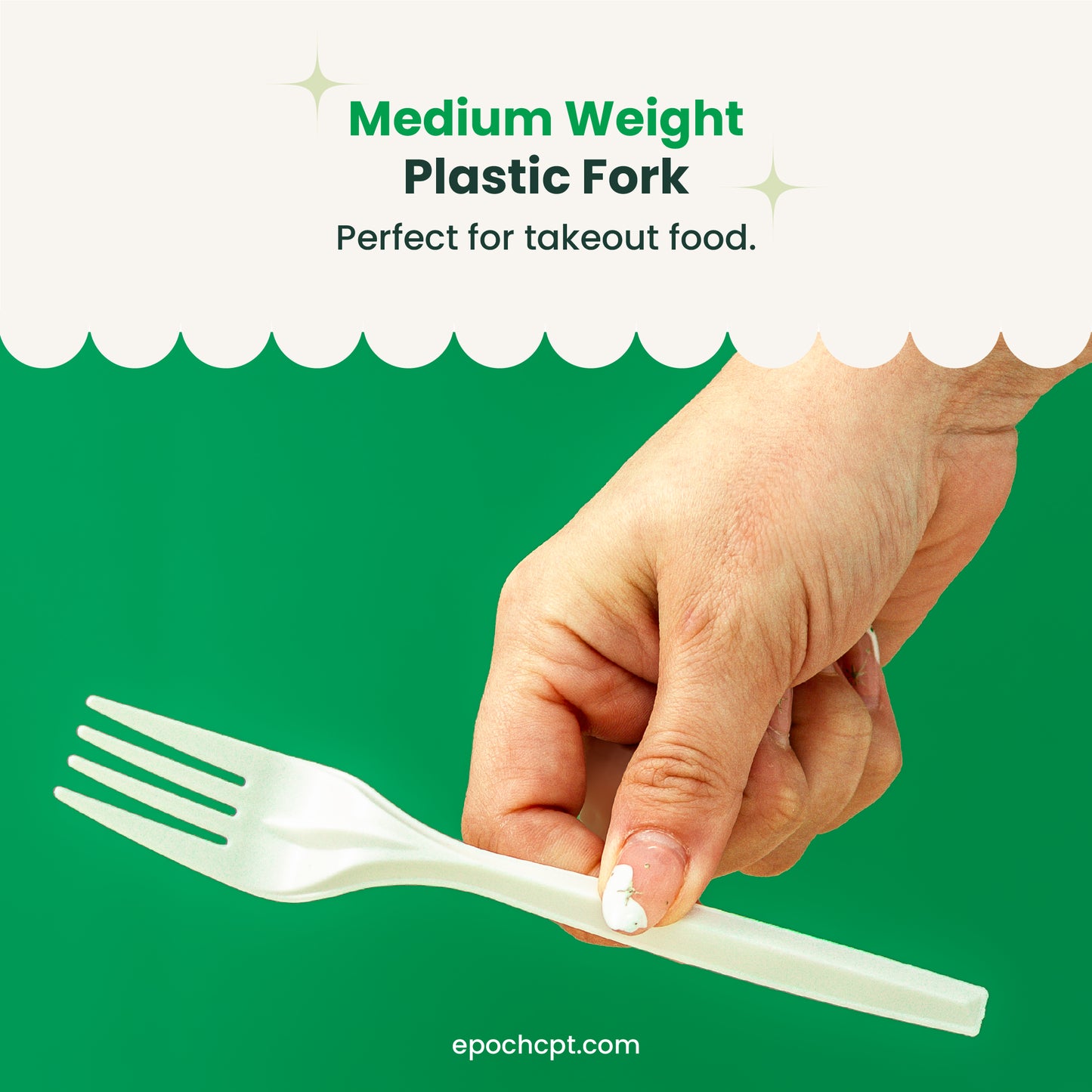 Medium Weight White Plastic Forks | Disposable Cutlery | 1000 pcs