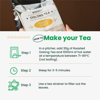 Roasted Oolong Tea Leaves | Boduo | 1.1 LB