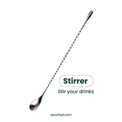 Stainless Steel Stirrer | For Bubble Tea, Drinks & Bars | 1 pc