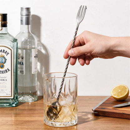 Stainless Steel Trident Bar Spoon 12" | 1 pc
