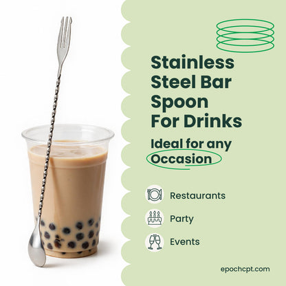 Stainless Steel Trident Bar Spoon 12" | 1 pc
