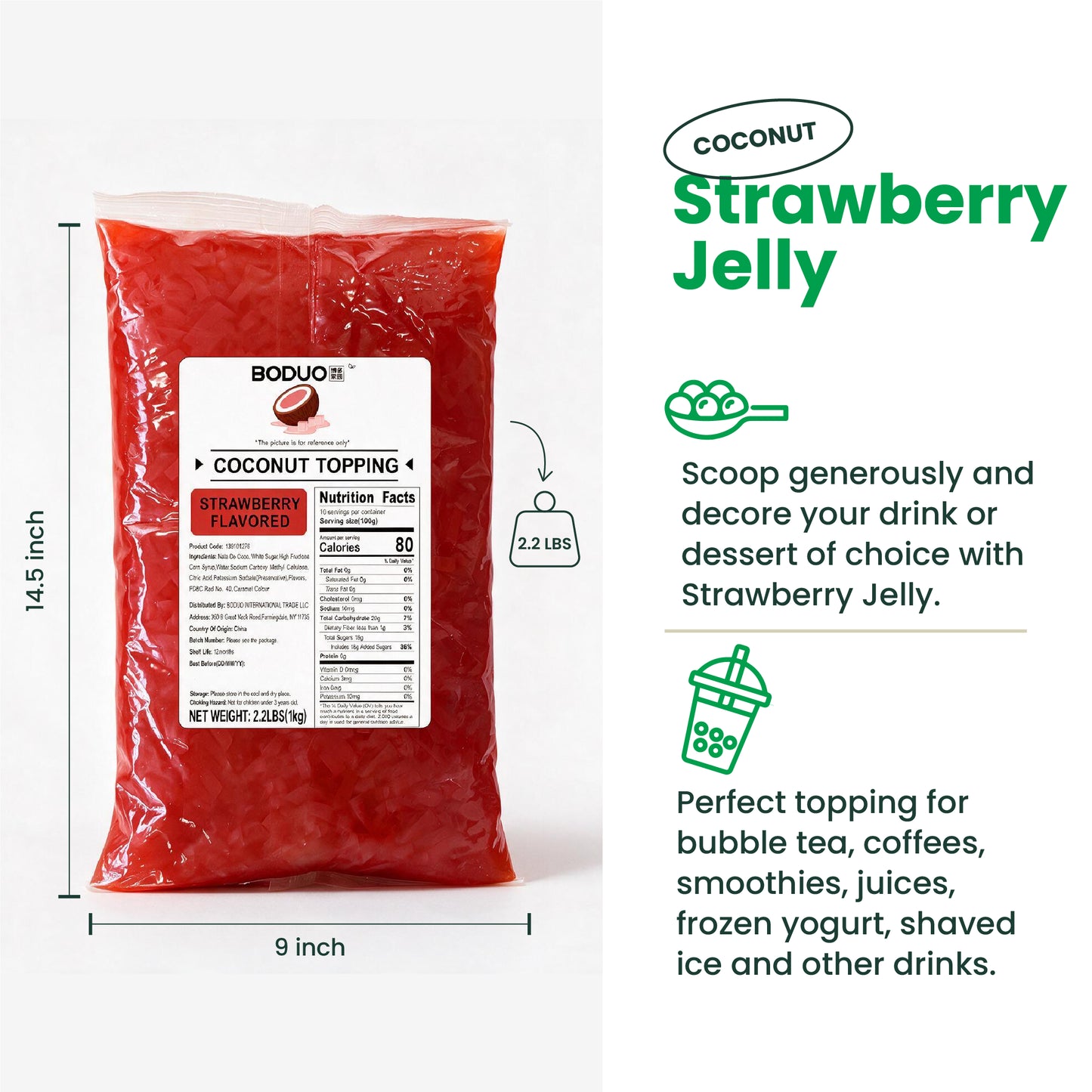 Strawberry Jelly Topping | 2.2 LB