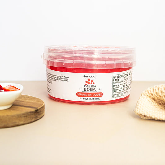 Strawberry Popping Boba | 1.2 LB (550G)