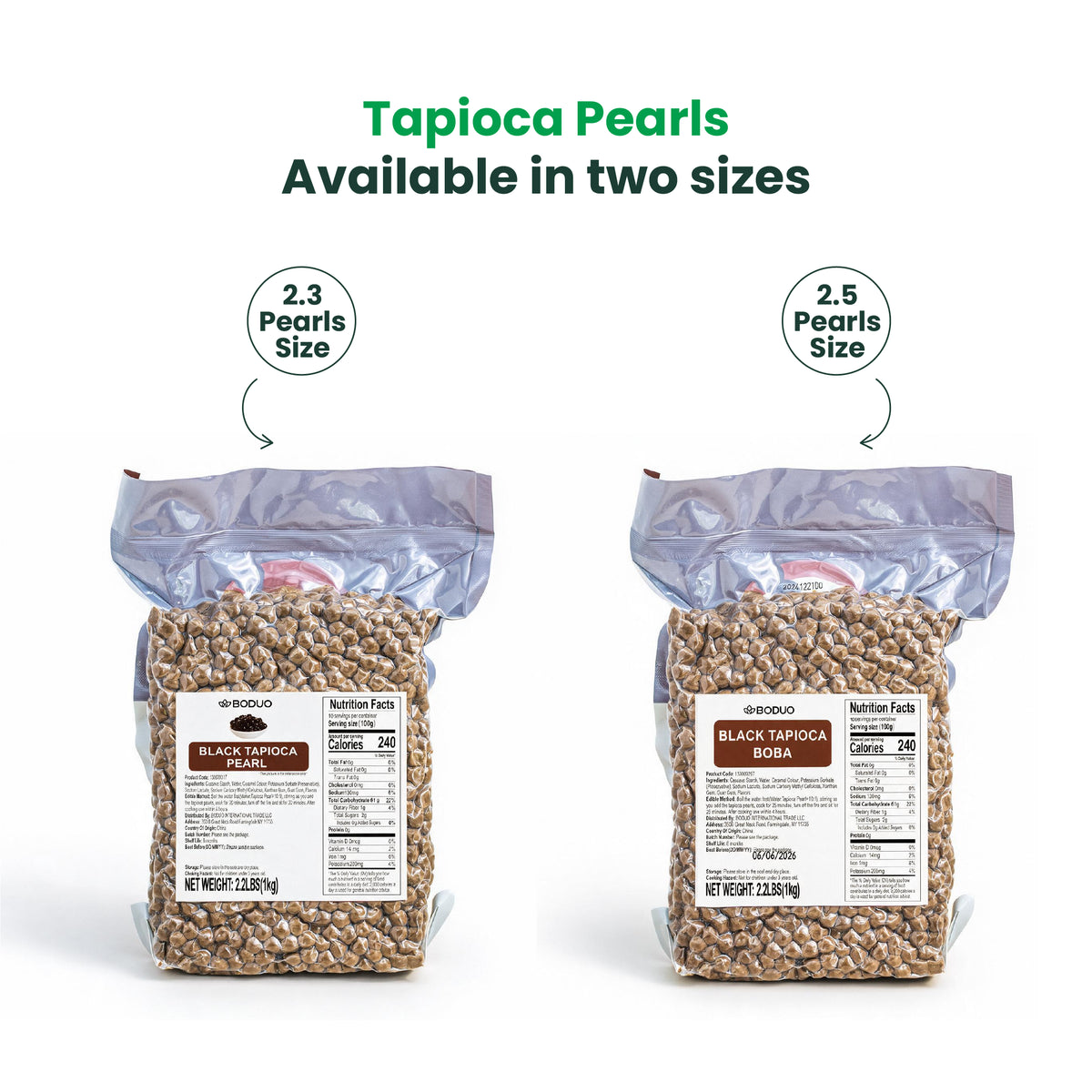 Tapioca Boba Pearls | 2.2 LB