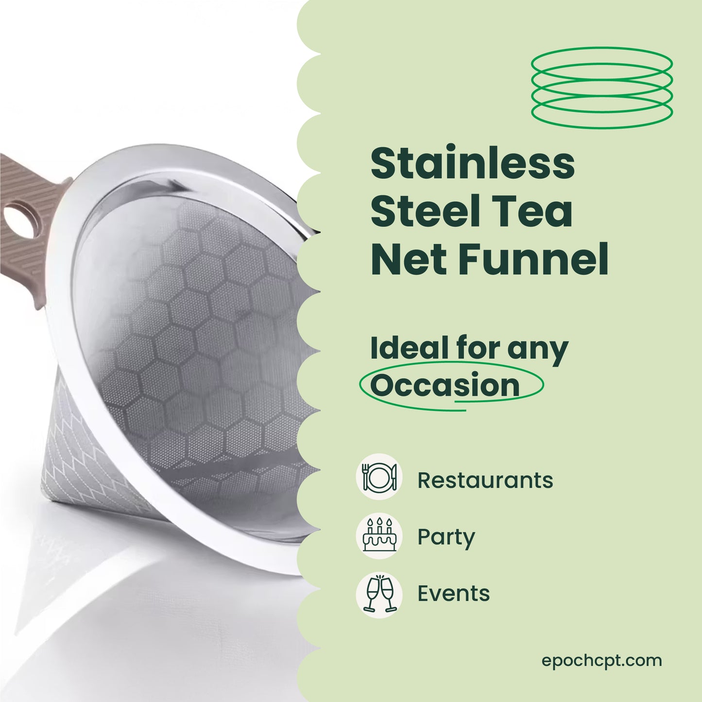Stainless Steel Tea Funnel Filter | Fine Net | 1 pc