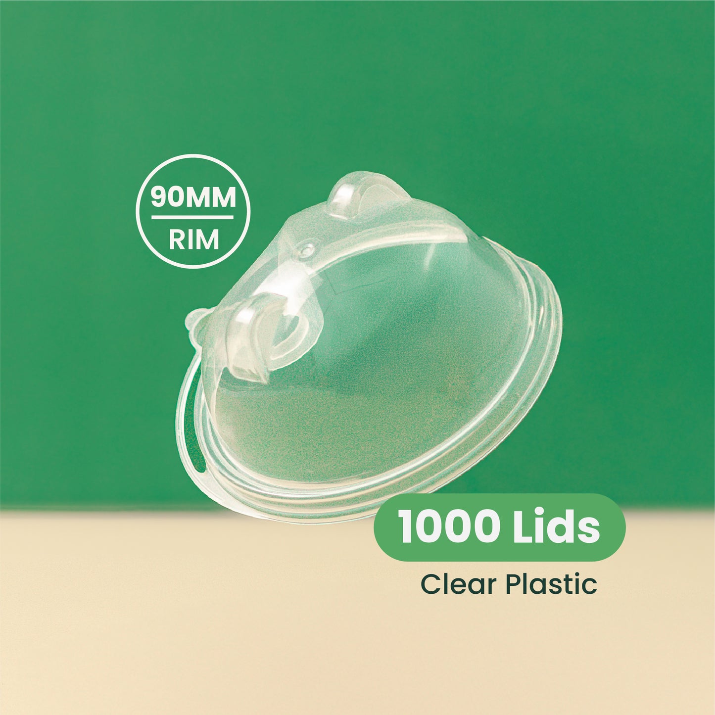 90mm | Bear Lid for Plastic Cups  |  NO FACE  | 1000 pcs