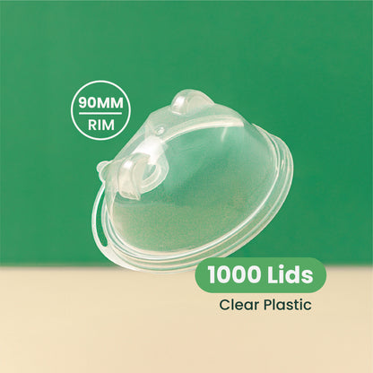 90mm | Bear Lid for Plastic Cups  |  NO FACE  | 1000 pcs