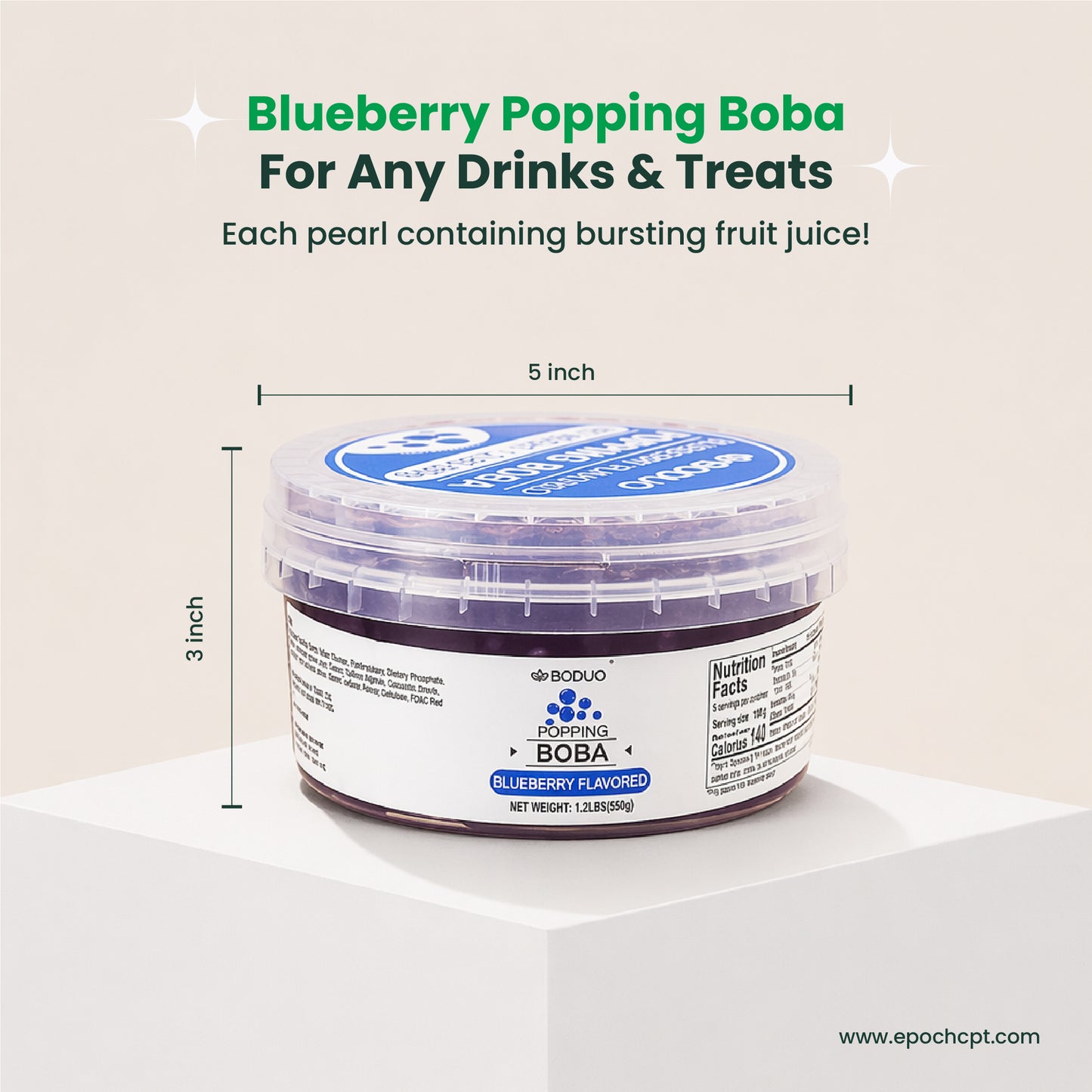 Blueberry Popping Boba | 1.2 LB (550G)