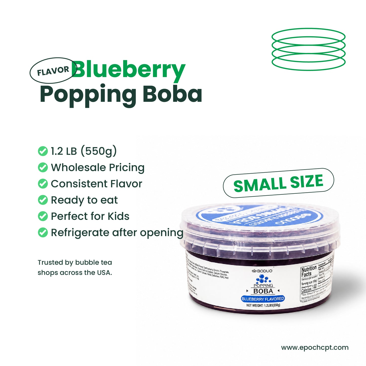 Blueberry Popping Boba | 1.2 LB (550G)
