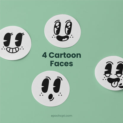 Cup Sealing Film for Bubble Tea | Cartoon Faces | Plastic Sealer Film Roll for Boba Cups | 2000 pcs