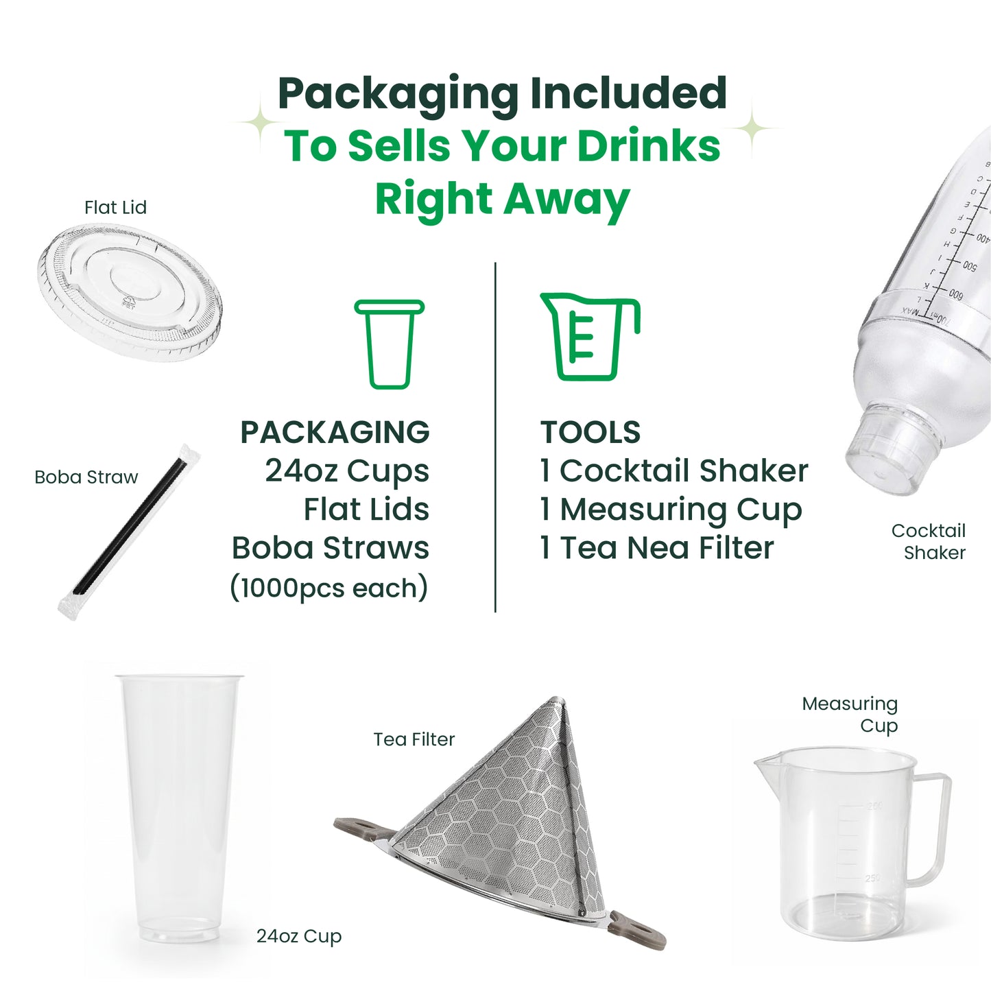 Bubble Tea Starter Kit | STANDARD | 25 Items