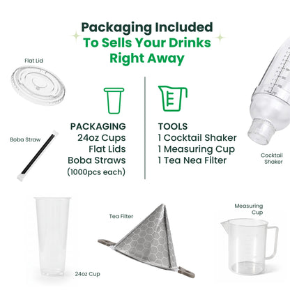Bubble Tea Starter Kit | STANDARD | 25 Items