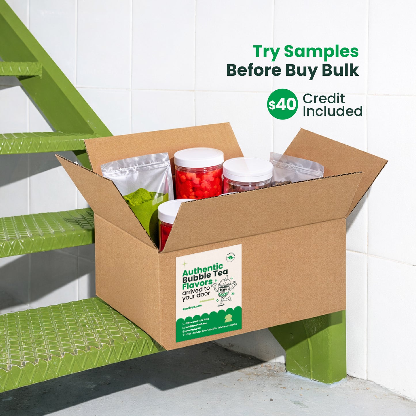 Epoch Sample Epoch Sample Box, Try 20 Boba Ingredients & Packaging – Epoch Custom ...