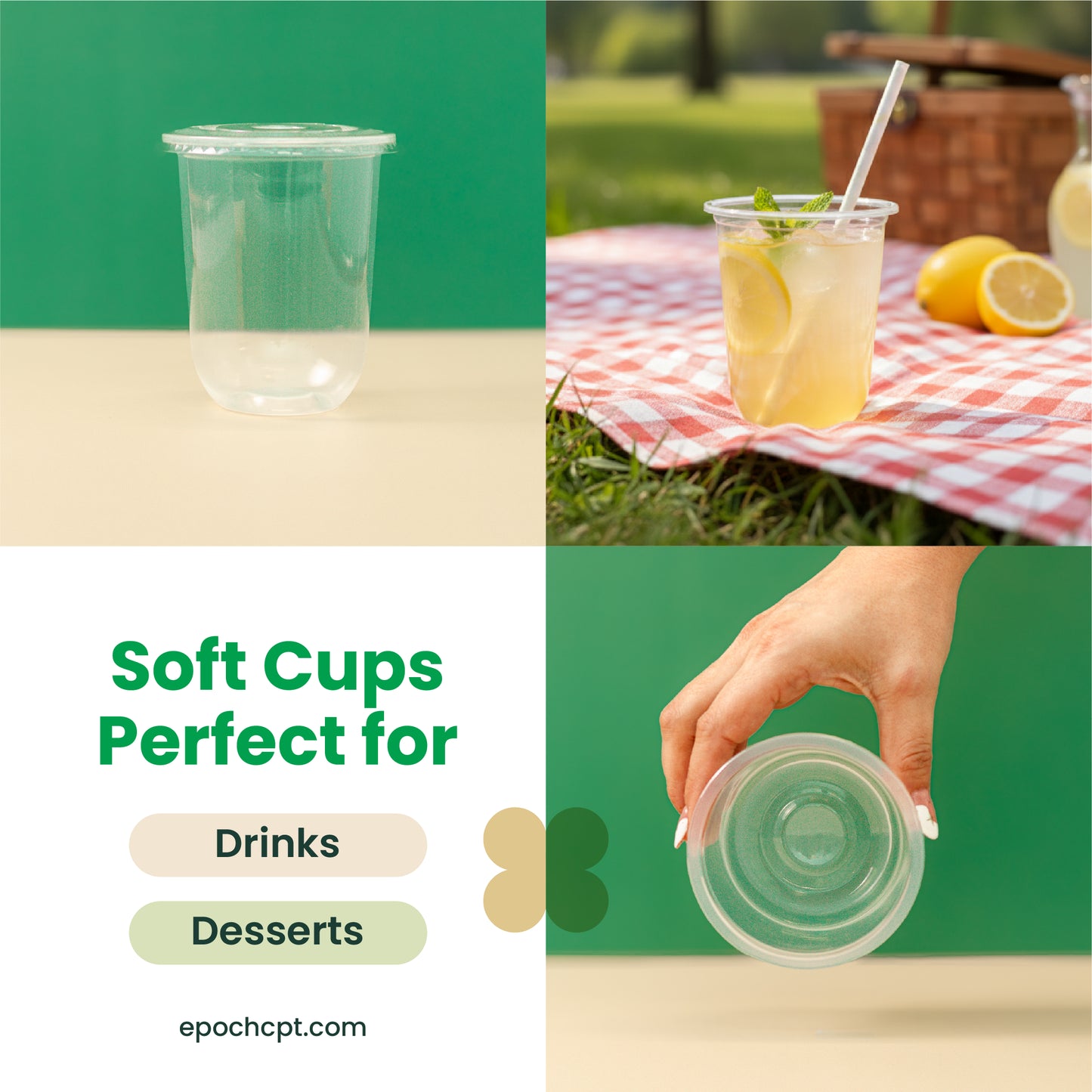16oz | U-Shape | Clear | Soft Thin Wall Plastic Cold Cup | 95MM | 500ml Crystal Cup
