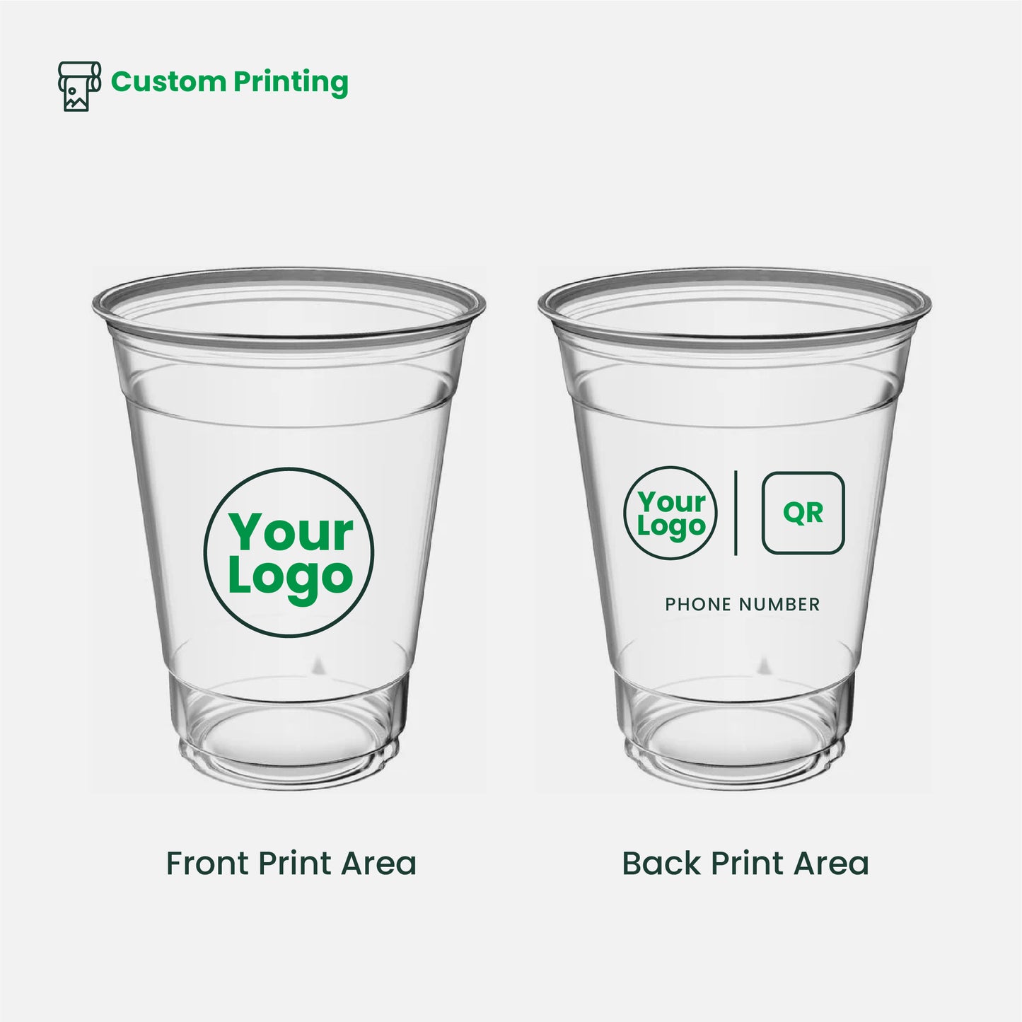 Custom Printing | PETE Plastic Cups | 98mm