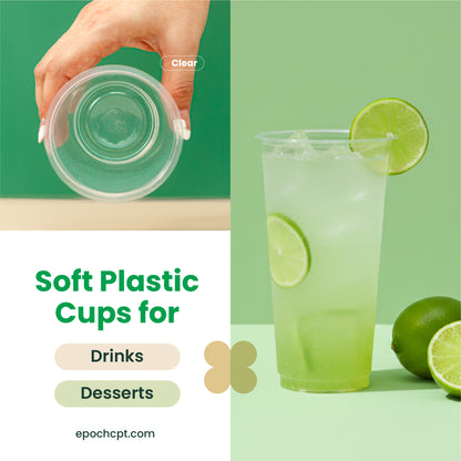 24oz | A-Shape | Soft PP Clear Plastic Cup | 90mm | 700ml
