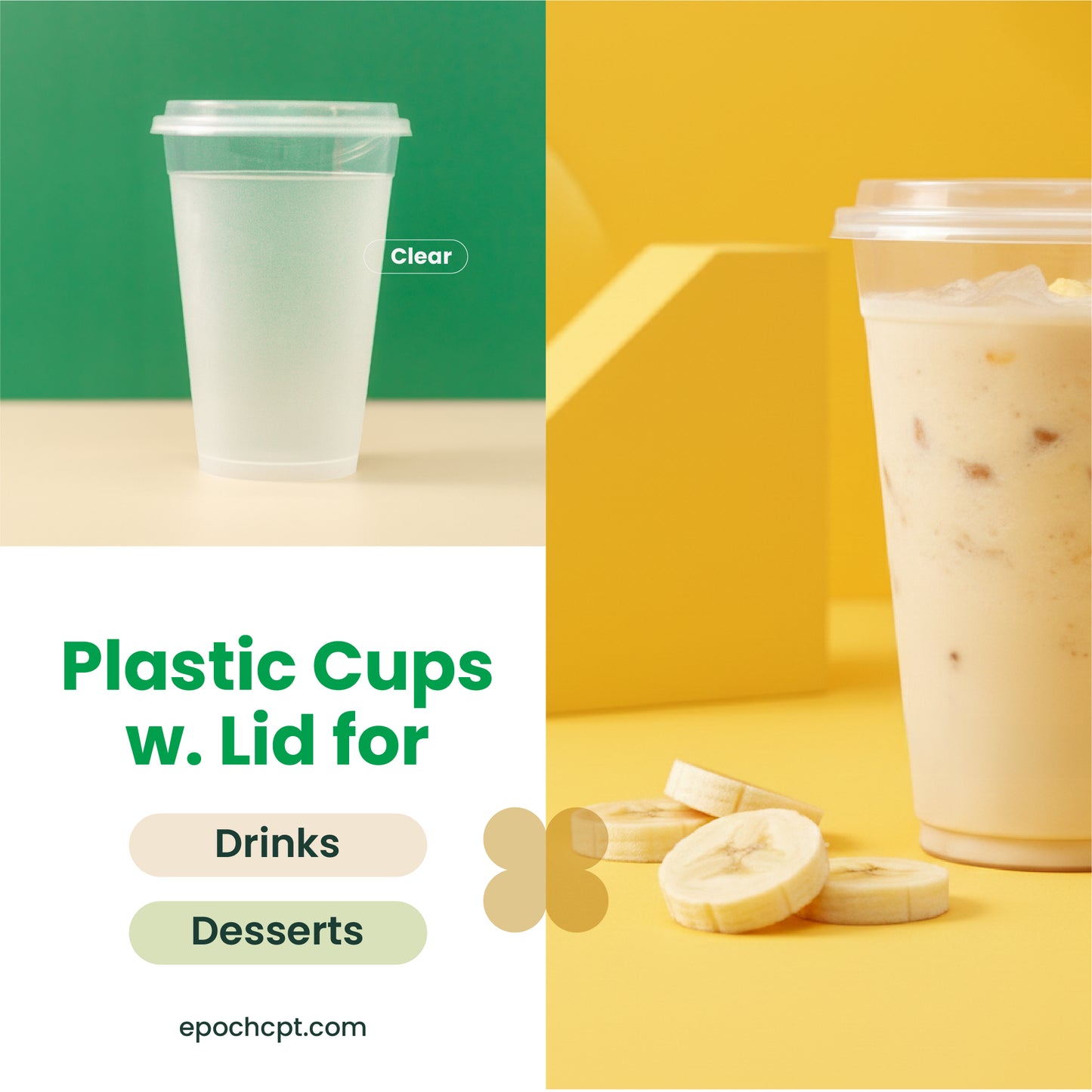 34oz | A-Shape | Clear Plastic Cup | 119mm | Large Drink Cup | 500pcs