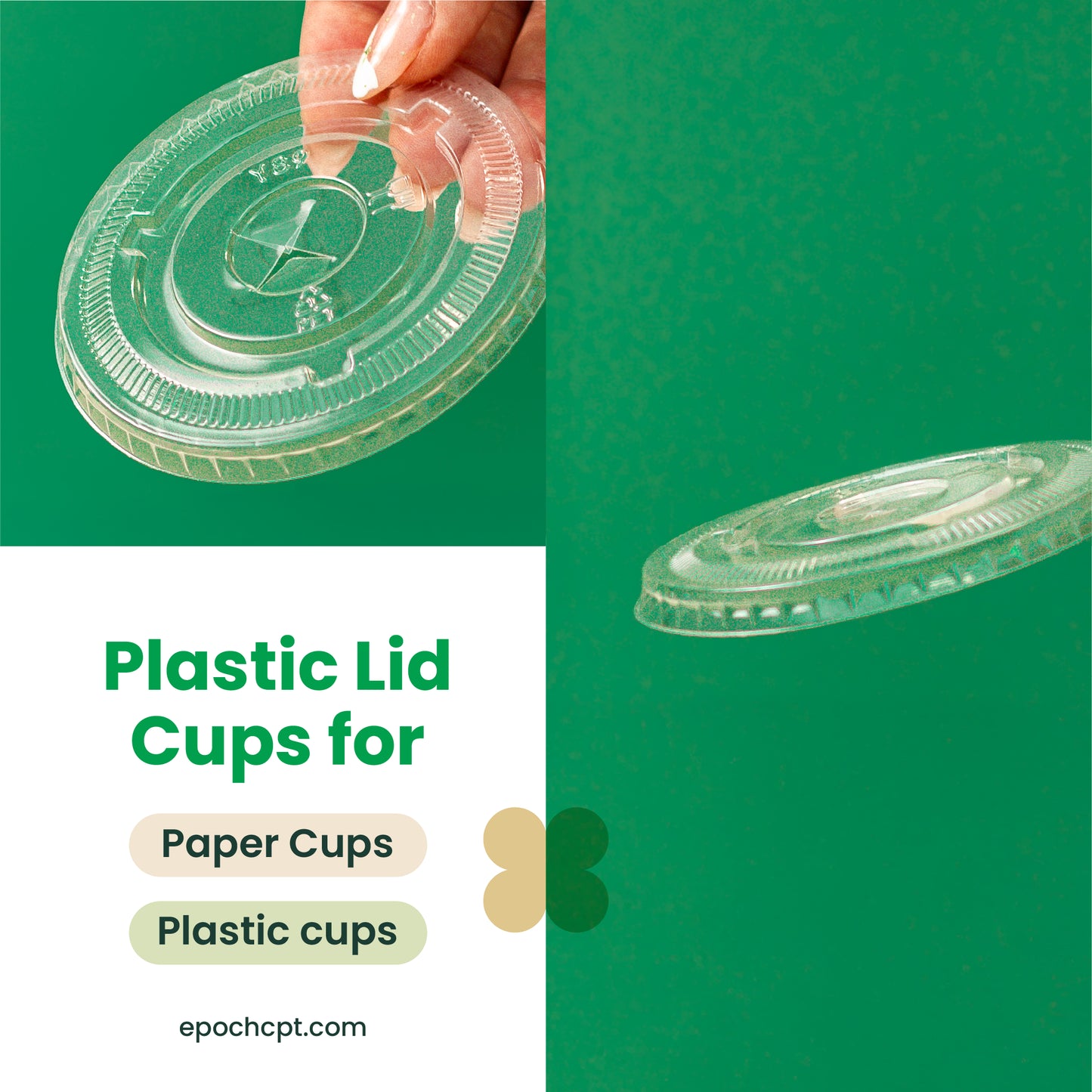 95mm | Clear Flat Lid | 1000 pcs
