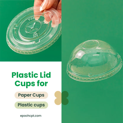 90mm |  Dome Clear PETE Plastic Lid | 1000 pcs
