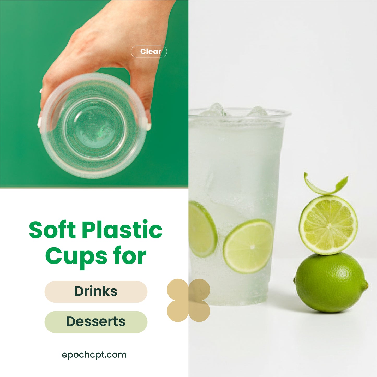 20oz A-Shape Soft PP Clear Plastic Cup | 95MM | 600ml Crystal Cup