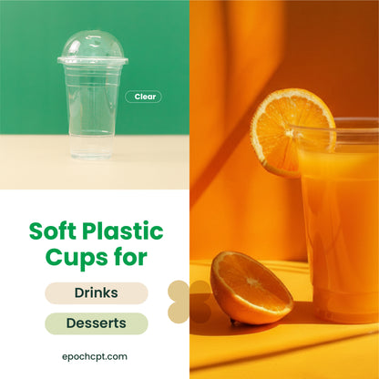 16oz | A-Shape | Soft PP Clear Plastic Cup | 95MM | 500ml | Crystal Cup