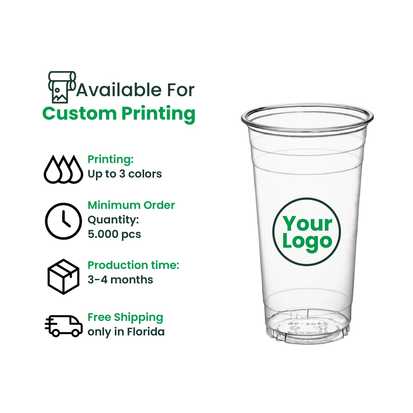 24oz | 98mm | PETE Ultra Clear Cup  | 1000 pcs