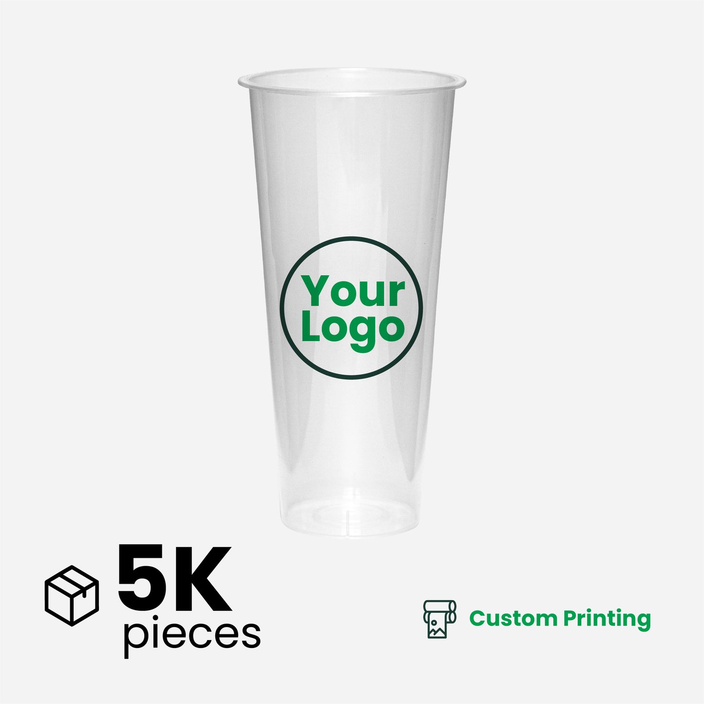 24oz | U Shape | Crystal Plastic Cup Hard | 90mm | 700 ml | 500 pcs