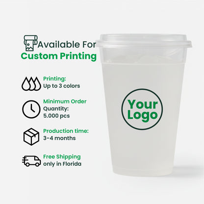 34oz | A-Shape | Clear Plastic Cup | 119mm | Large Drink Cup | 500pcs