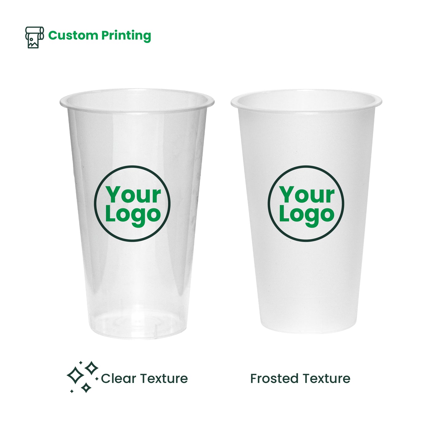 Custom Printing | A-Shape Plastic Hard Cups | 90mm