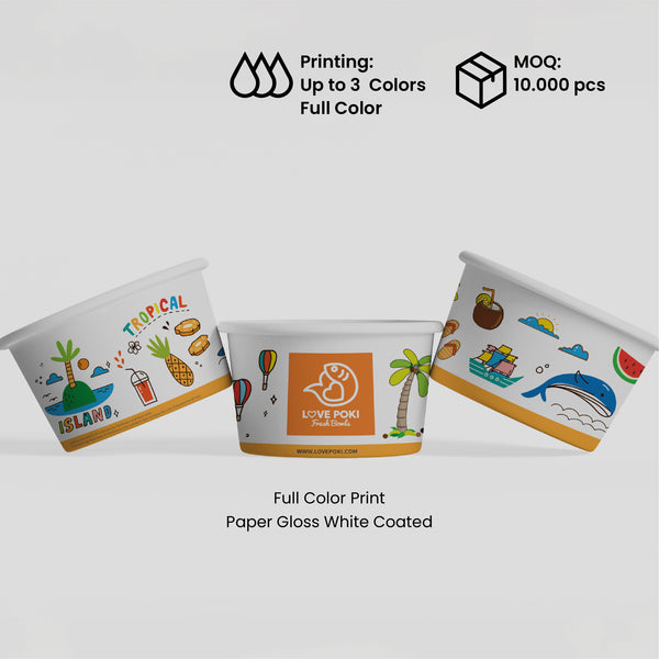 Round Kraft Microwavable Take-Out Bowl | Custom Material