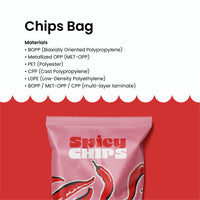 Chips Bag | Snacks Bag | Custom Size & Material
