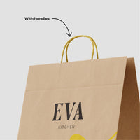 Paper Kraft Take-Out Bags With Handles