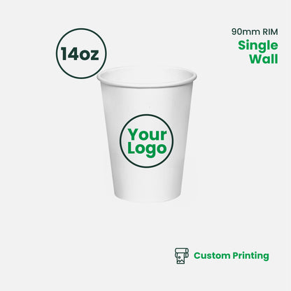 Custom Printing | Paper Coffee Cup Single Wall | 90mm
