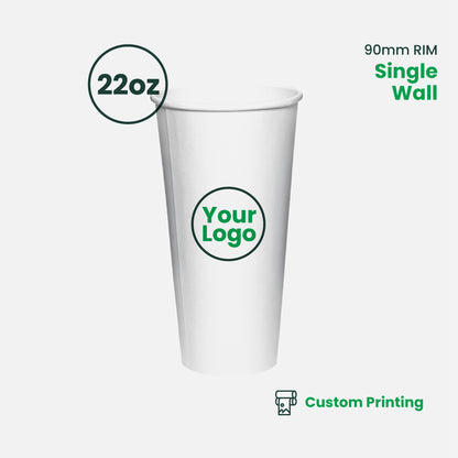 Custom Printing | Paper Coffee Cup Single Wall | 90mm