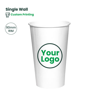 Custom Printing | Paper Coffee Cup Single Wall | 90mm