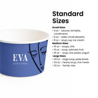 White Double Poly-Coated Paper Food Cup | Custom Size