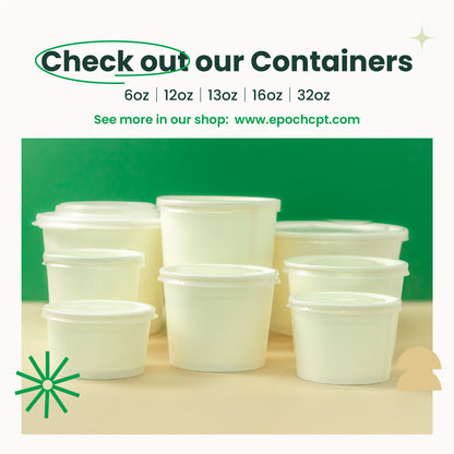 32 oz | White Double Poly-Coated Paper Food Cup | Large Soup & Food Cup | 500 pcs