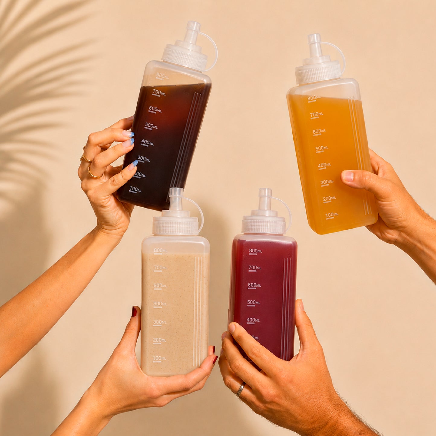 800ml Large Squeeze Bottle Wide Mouth | HDPE Dispensing  Squeeze Bottle for Sauces, Syrups &  Condiments |  1 Unit