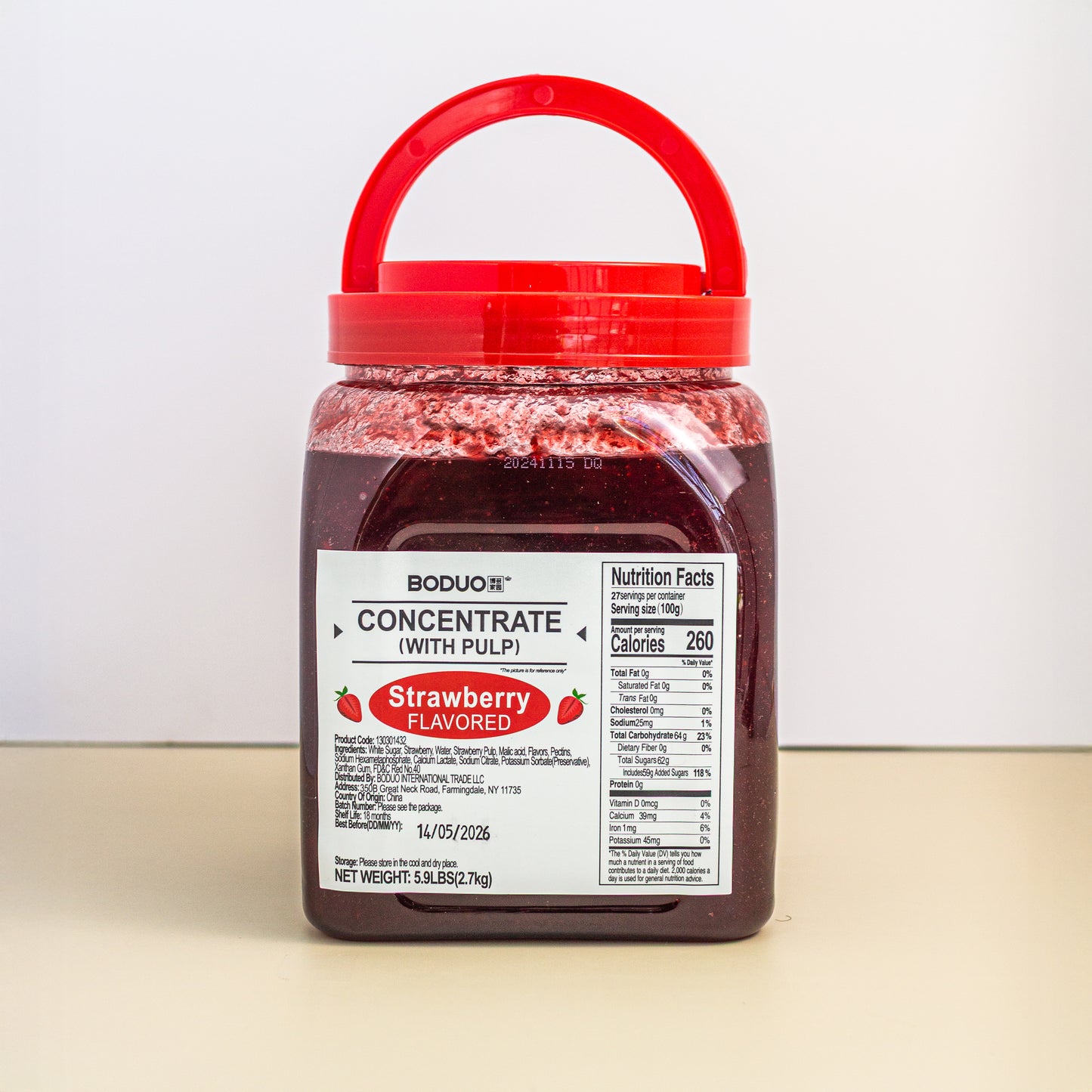 Strawberry Fruit Jam | Smoothie Paste | 5.9 LB