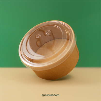 1000ml | 32oz Round Kraft Microwavable Take-Out Bowl | 300 pcs