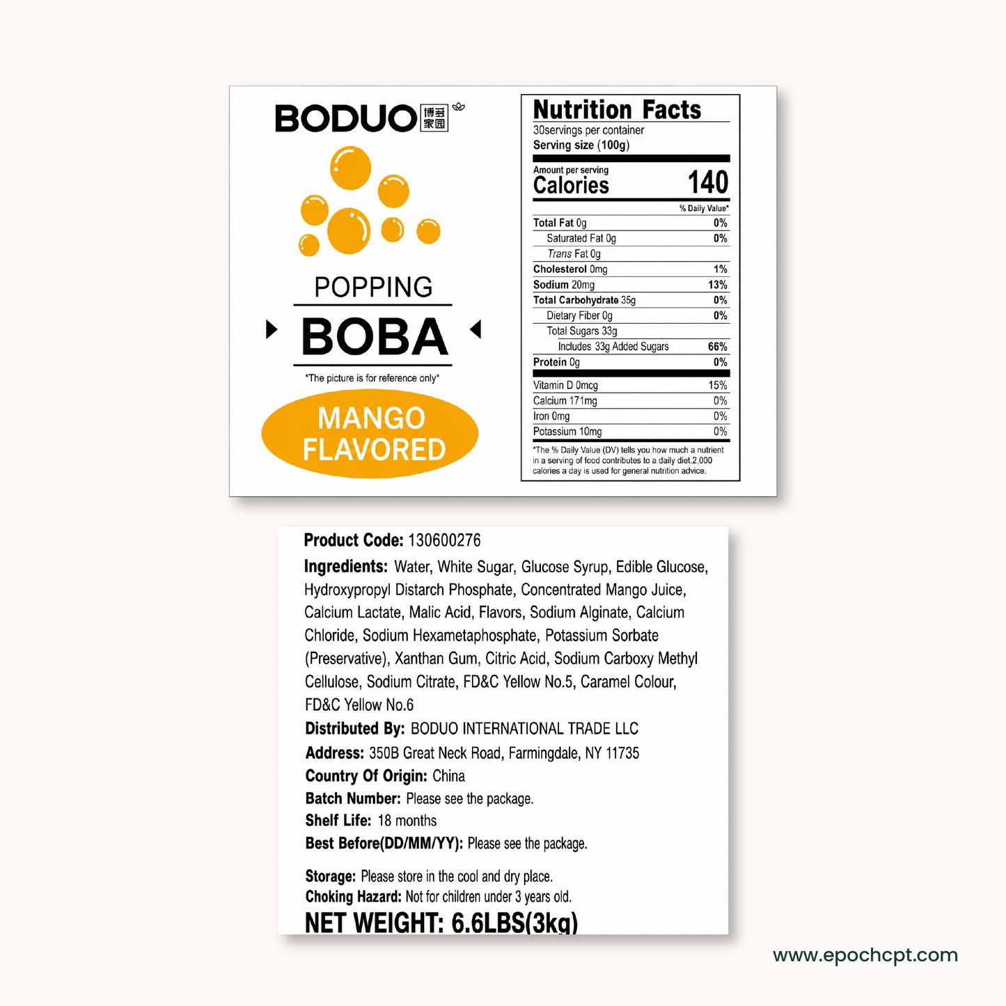 Mango Popping Boba | 6.6 LB