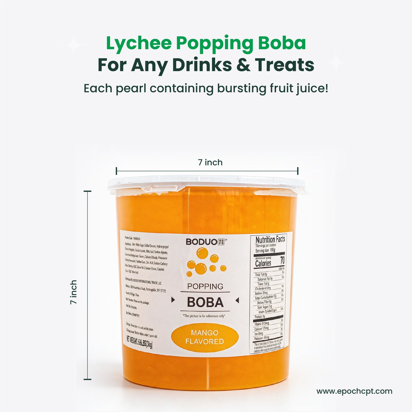 Mango Popping Boba | 6.6 LB