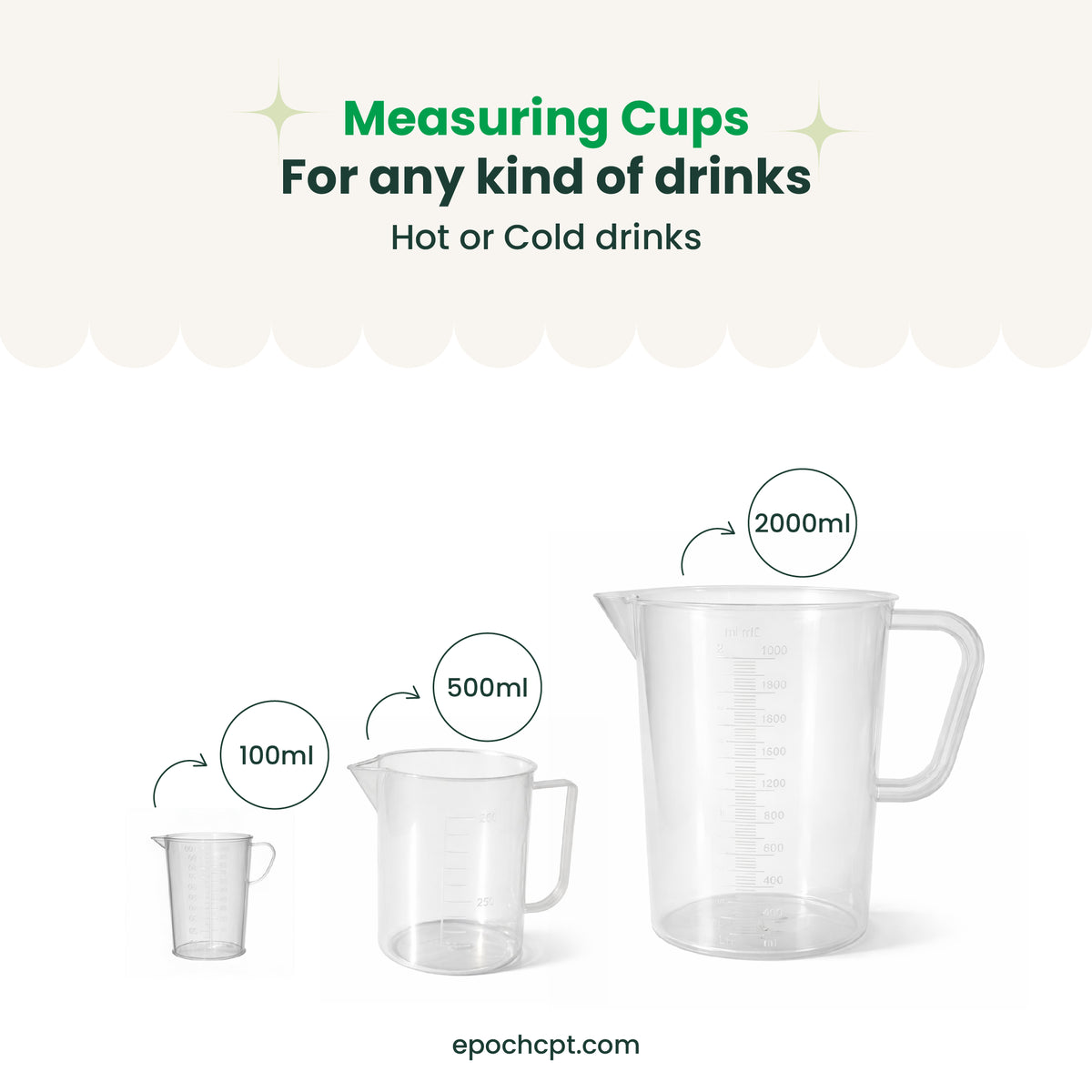 PP Measuring Cups | For Boba & Beverage Prep |  1  pc