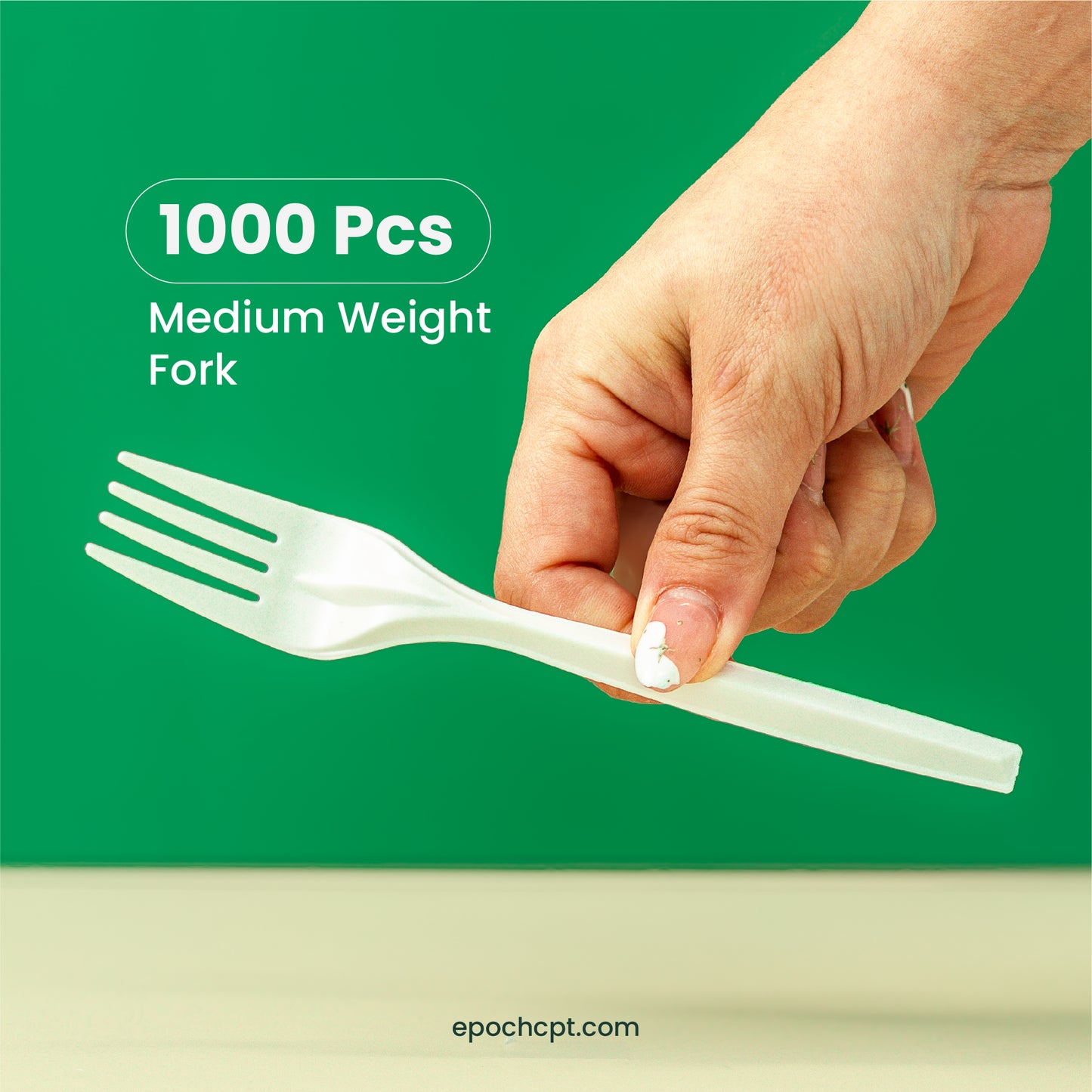 Medium Weight White Plastic Forks | Disposable Cutlery | 1000 pcs