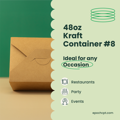 48oz Paper Kraft Food Containers #8