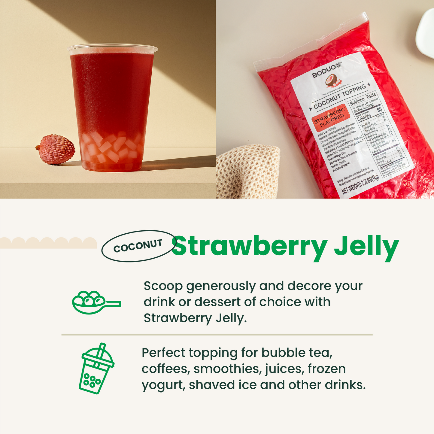 Strawberry Jelly Topping | 2.2 LB